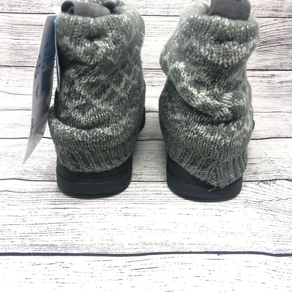 Muk Luks Patti Womens Ankle Boots Sweater Wrap 6 - Picture 7 of 8